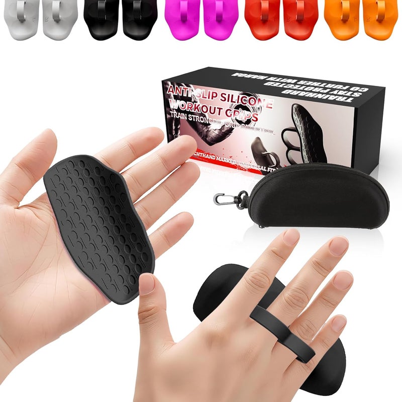 Harqa Anti‑Slip Workout Grips – Ergonomic Rubber Palm Protector for Weight Lifting, Deadlifts, Pull‑Ups, Crossfit – Two-Ring, No Sweaty Gym Grip Pads for Men & Women - Image 1